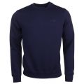 Mens Navy Small Logo Crew Sweat Top 69634 by Armani Jeans from Hurleys