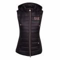 Womens Black/Rose Gold Hooded Gilet 77305 by EA7 from Hurleys