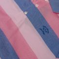 Mens Pink/Blue Tipped Stripe Custom Fit S/s Polo Shirt 36772 by Paul And Shark from Hurleys