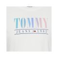 Womens Classic White Multicolour Tommy S/s T Shirt 43593 by Tommy Jeans from Hurleys