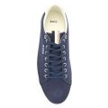 Mens Dark Blue Aiden_Tenn Canvas Trainers 108206 by BOSS from Hurleys