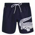 Mens Navy Large Croc Logo Swim Shorts 59299 by Lacoste from Hurleys
