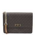 Brown Signature Fold Over Crossbody Bag 27041 by Michael Kors from Hurleys