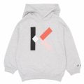 Girls Light Grey Branded Hooded Sweat Top 104490 by Kenzo from Hurleys
