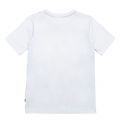 Boys White Large Printed Logo S/s T Shirt 91339 by BOSS from Hurleys