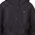 Womens Black Diamond Belted Padded Jacket 103341 by Tommy Jeans from Hurleys