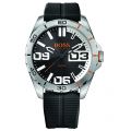 Watches Mens Black Dial Berlin Silicone Strap Watch
