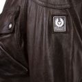 Mens Black Brown Trialmaster Panther Leather Jacket 73780 by Belstaff from Hurleys