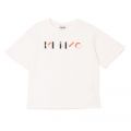 Girls Off White Colour Logo S/s T Shirt 102577 by Kenzo from Hurleys