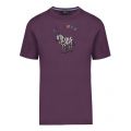 Mens Aubergine Aloha Zebra Regular Fit S/s T Shirt 43316 by PS Paul Smith from Hurleys