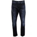 Mens Dark Aged Wash Holmer Tapered Fit Jeans