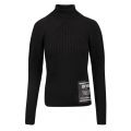 Womens Black Branded Patch Roll Neck Knitted Jumper 49057 by Versace Jeans Couture from Hurleys