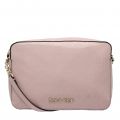 Womens Silver Pink Must Embossed Patent Crossbody Bag 77201 by Calvin Klein from Hurleys