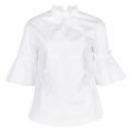 Womens White Glarina Ruffle Sleeve Top 27918 by Ted Baker from Hurleys