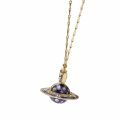 Womens Gold/Cobalt Crysta Dalila Orb Pendant Necklace 76872 by Vivienne Westwood from Hurleys