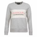 Womens Pale Grey Marl Shuttle Overlayer Sweat Top 51351 by Barbour International from Hurleys