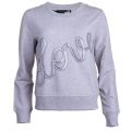 Womens Light Grey Melange Love Detail Sweat Top 10497 by Love Moschino from Hurleys