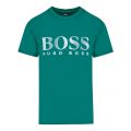Mens Emerald Green Big Logo Beach Regular Fit S/s T Shirt 42784 by BOSS from Hurleys
