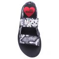 Womens Black Python Elastic Sandals 105766 by Love Moschino from Hurleys