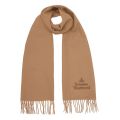 Womens Camel Embroidered Lambswool Scarf 93540 by Vivienne Westwood from Hurleys