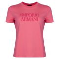 Womens Coral Branded S/s T Shirt 19858 by Emporio Armani from Hurleys