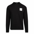 Mens Black Branded Patch Crew Sweat Top 45693 by Emporio Armani from Hurleys