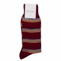 Mens Red Multi Block Stripe Socks 35666 by PS Paul Smith from Hurleys