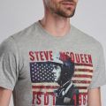 Steve McQueen™ Collection Mens Grey Marl ISDT Profile S/s T Shirt 46458 by Barbour Steve McQueen Collection from Hurleys