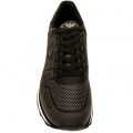 Mens Black Woven Trainers