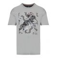 Mens Mid Blue Mowsey Tiger Print S/s T Shirt 43887 by Ted Baker from Hurleys