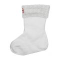 Kids White/Pale Grey Recycled Mini Cable Socks