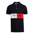 Tommy Hilfiger Mens Desert Sky Autograph Flag Slim Fit S/s Polo Shirt 76135 by Tommy Hilfiger from Hurleys