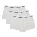 Mens White 3 Pack Boxers 126372 by Calvin Klein from Hurleys