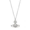 Womens Silver Crystal Sorada Small Bas Relief Pendant Necklace 47228 by Vivienne Westwood from Hurleys