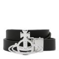 Womens Black/Silver Small Line Orb Buckle Belt 84812 by Vivienne Westwood from Hurleys