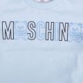 Baby Sky Blue Logo Outline S/s T Shirt 101272 by Moschino from Hurleys