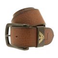 Mens Cognac Leather Branded Belt 69716 by Armani Jeans from Hurleys