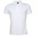 Mens White Muscle Fit S/s Polo Shirt