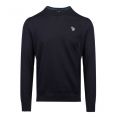 Mens Dark Navy Classic Zebra Crew Knitted Jumper 99119 by PS Paul Smith from Hurleys