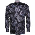 Mens Navy Paisbro Paisley L/s Shirt 9770 by Ted Baker from Hurleys
