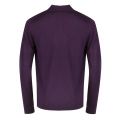 Mens Aubergine Merino Knit L/s Polo Shirt 28776 by PS Paul Smith from Hurleys