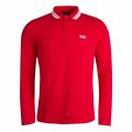 Mens Red Athleisure Plisy Reg L/s Polo Shirt 32052 by BOSS from Hurleys