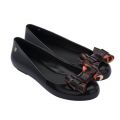 Womens Black Tortoise Sweet Love Ballet Bow Shoes 83832 by Melissa from Hurleys