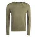 Mens Green Big Eagle Crew Knitted Top 29159 by Emporio Armani from Hurleys