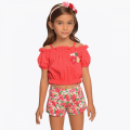 Girls Azalea Pink Floral Top & Shorts Set 40151 by Mayoral from Hurleys