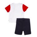 Boys White/Navy Logo T Shirt & Shorts Set 87123 by BOSS from Hurleys