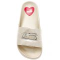 Womens Gold Branded Slides 35154 by Love Moschino from Hurleys
