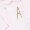 Baby Pale Pink Star Scalloped Collar L/s Tee Shirt