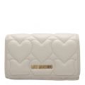 Womens Ivory Heart Quilted Medium Wallet 86201 by Love Moschino from Hurleys