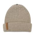 Womens Oatmeal/Brown Baby Pink Wool Hat with Pom 47575 by BKLYN from Hurleys